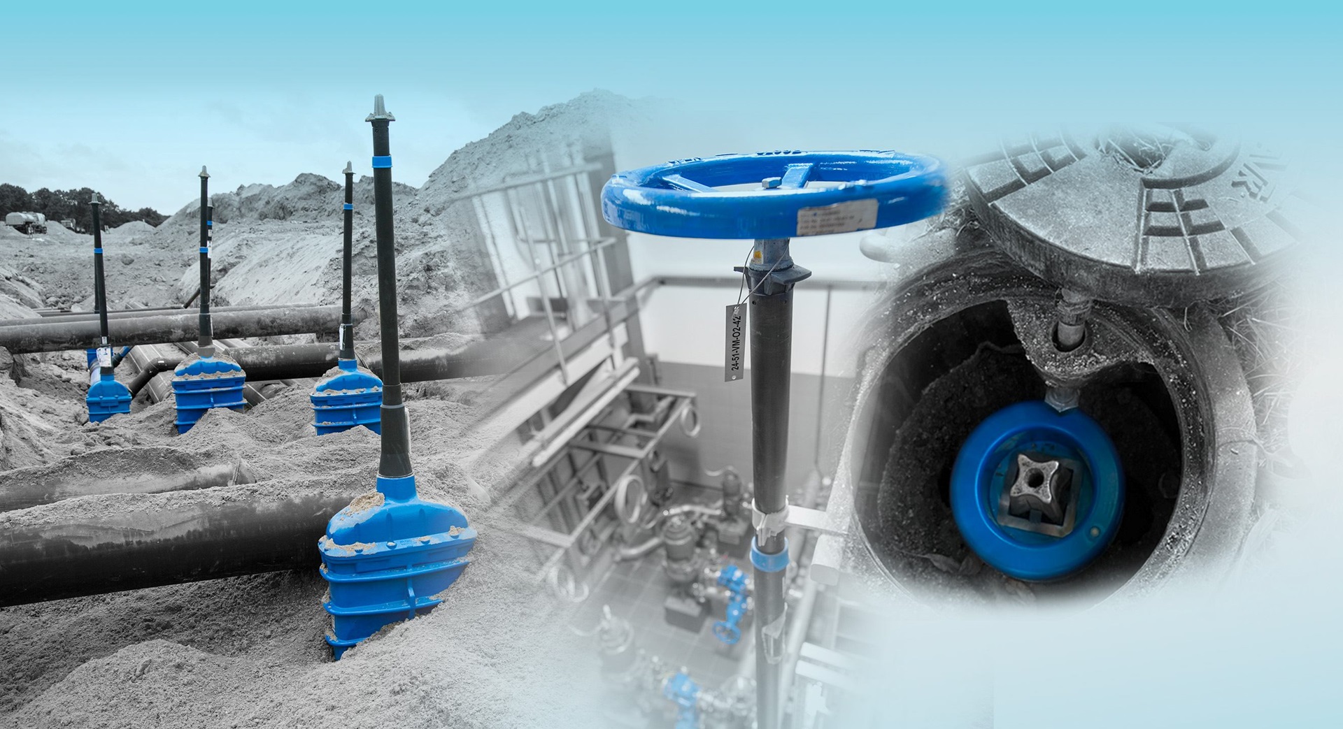 Gate valves with accessories installed at OUH, Denmark