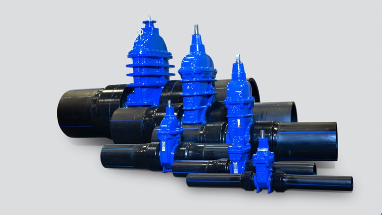 AVK gate valves with PE ends product range